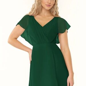 Azazie Rylee - Dark Green - Chiffon - A8